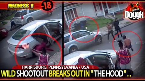 [+18] WILD SHOOTOUT BREAKS OUT IN " THE HOOD ".. (HARRISBURG, PENNSYLVANIA / USA) >> MADNESS !!