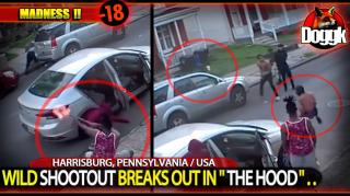 [+18] WILD SHOOTOUT BREAKS OUT IN " THE HOOD ".. (HARRISBURG, PENNSYLVANIA / USA) >> MADNESS !!