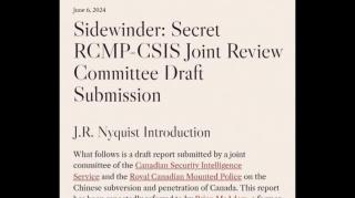 Sidewinder: Secret RCMP CSIS Joint Review Committee Draft Submission (Jeffrey Nyquist)