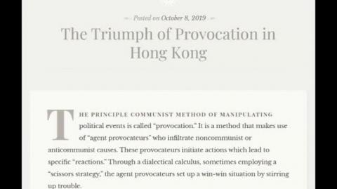 The Triumph of Provocation in Hong Kong (Jeffrey Nyquist)