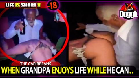WHEN GRANDPA ENJOYS LIFE WHILE HE STILL CAN.. (THE CARIBBEANS) >> CRAZY !! ^^
