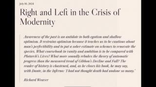 Right and Left in the Crisis of Modernity (Jeffrey Nyquist)