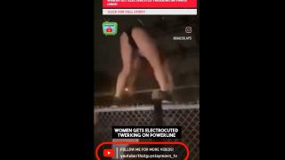 WOMAN GETS ELECTROCUTED TWERKING ON POWER LINES - Best Quality - Full Vid