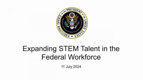 PCAST: Social Impact of Research: Climate Resilience & Discussion of Report: Federal STEM Workforce