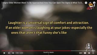 How To Tell if an 'Older Woman' is Attracted to You? Question is, do THEY Know When You Are Not?
