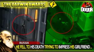 DARWIN AWARDS : HE FELL TO HIS DEATH TRYING TO IMPRESS HIS GIRLFRIEND.. (RUSSIA) >> INSANE..