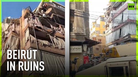 Beirut building seen in ruins | RT exclusive