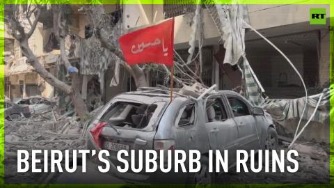 Beirut's suburb left in ruins as a result of Israeli airstrikes
