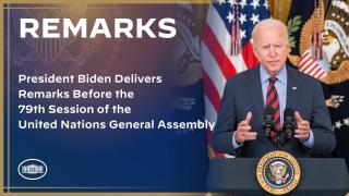 President Biden Delivers Remarks Before the 79th Session of the United Nations General Assembly
