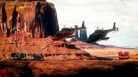 Airwolf Races Bogans Helicopter
