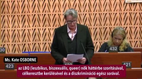 THIS DEGENERATE, VILE, LESBIAN FREAK REPRESENTS THE UK AT THE EUROPEAN UNION