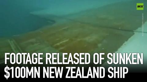 Footage released of sunken $100mn New Zealand ship