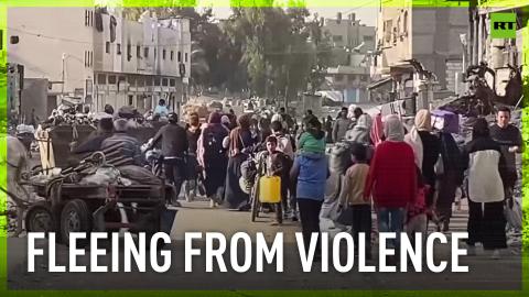 Palestinians flee northern Gaza amid Israeli offensive