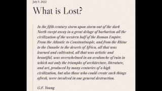 What is Lost? (Jeffrey Nyquist)