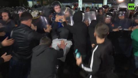 Albanian opposition blocks roads, demands caretaker government ahead of election