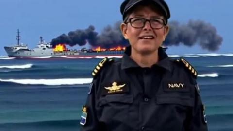STUPID USELESS LESBO DYKE CUNT - DEI NEW ZEALAND NAVY COMMANDER SUNK HER SHIP