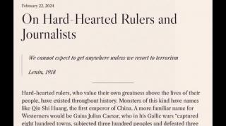 On Hard-Hearted Rulers and Journalists (Jeffrey Nyquist)