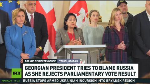 Georgian president, opposition reject parliamentary vote result, blaming… Russia