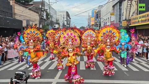 Joyous celebration of MassKara festival in Philippines' 'City of Smiles'