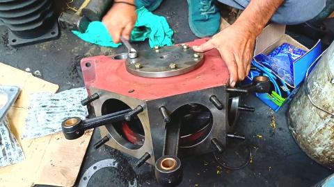 Manufacturing a new 10HP compressor block