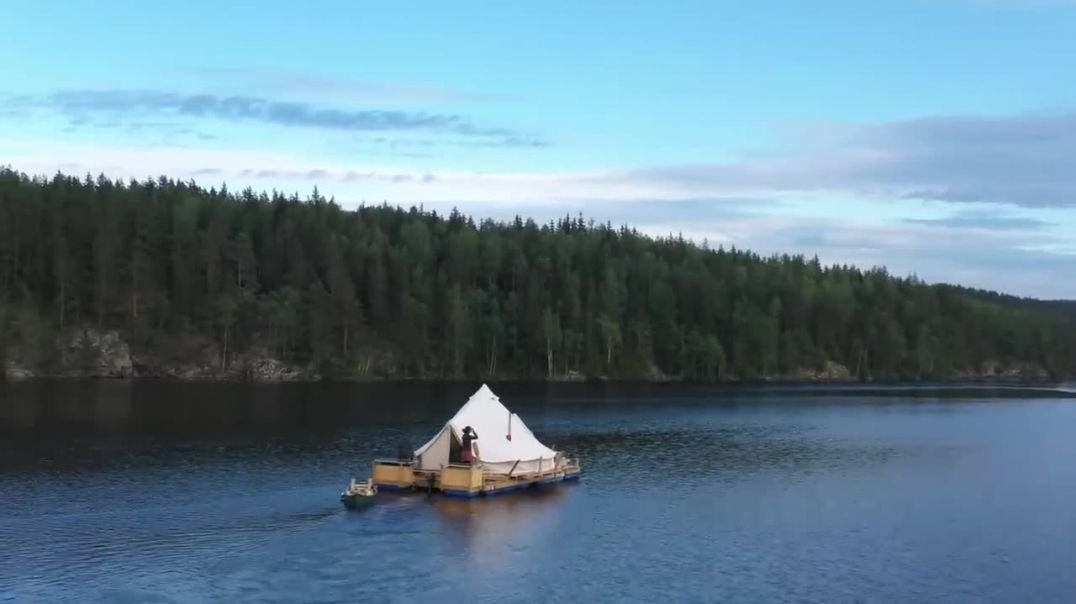 Couple Living in a Tent on a Self-Built Raft - Floating Off the Grid