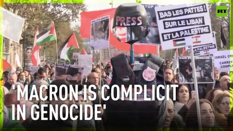 Thousands protest in Paris over Gaza & Lebanon 'massacres'