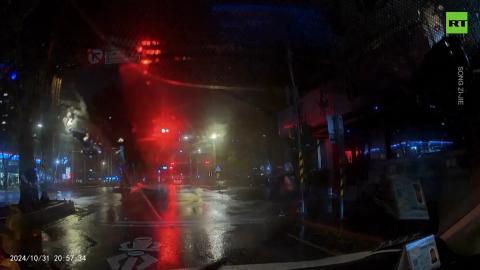 Miraculous escape | Taxi driver survives tree crash during Typhoon Kong-rey