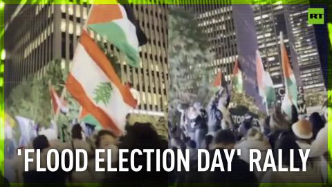 Pro-Gaza activists demonstrate in midtown Manhattan