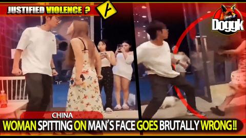 WOMAN SPITTING ON A MAN'S FACE GOES BRUTALLY WRONG !! (CHINA) >> BRUTAL KARMA !! MUST SEE !!