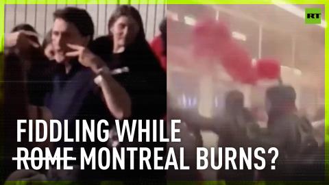 Trudeau dances at concert as violent protests grip Montreal