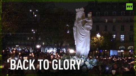 Virgin Mary statue returned to Notre-Dame after 2019 fire