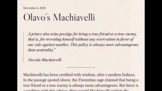 Olavo’s Machiavelli (Jeffrey Nyquist)