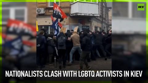 Nationalists clash with LGBTQ activists in Kiev