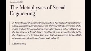 The Metaphysics of Social Engineering (Jeffrey Nyquist)