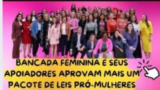 MAIS UM PACOTAÇO DE LEIS PRÓ-MULHER APROVADO! ISTO CONFIRMA QUE O SISTEMA NÃO VAI NEGOCIAR!