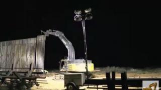 CONSTRUCTION WORK RESUMES,NIGHT AND DAY 24/7 AT THE BORDER WALL