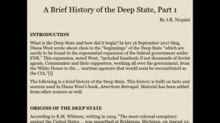 A Brief History of the Deep State, Part 1 (Jeffrey Nyquist)