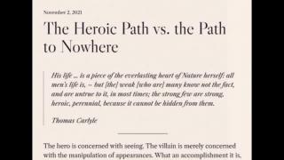 The Heroic Path vs. the Path to Nowhere (Jeffrey Nyquist)