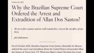 Why the Brazilian Supreme Court Ordered the Arrest and Extradition of Allan Dos Santos? (Jeffrey Nyquist)