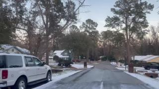 Driving Through Snow In Tallahassee During An Arctic Blast