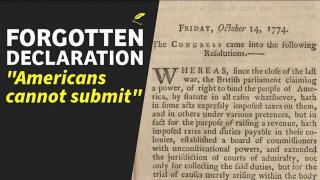 Forgotten 1774 Declaration: Precursor to Independence and Bill of Rights 10-14-2024