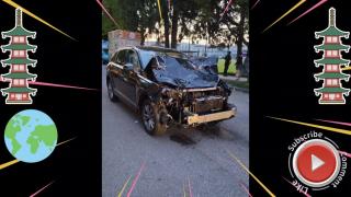 Car crash though Vancouver festival