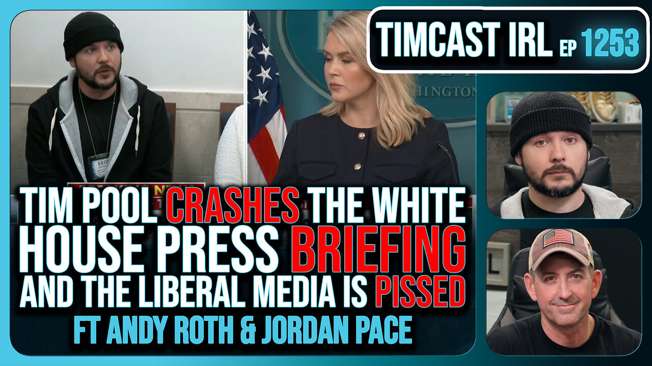 Tim Pool & Crew CRASH White House Press Briefing And Liberal Media IS ...