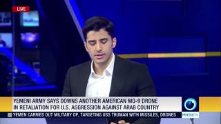 Yemen hits US aircraft carriers downs drone asking them to stop supporting genocide and leave Red Sea