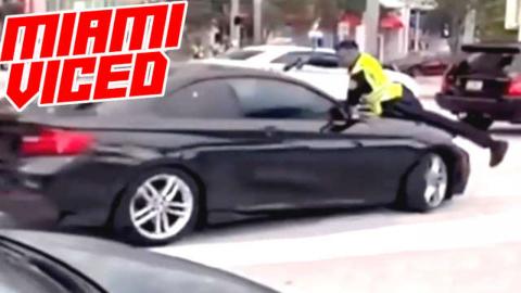 Cop on Car Hood Shoots Through Windshield After Man tries to Kill Him