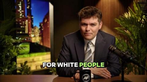 Nick Fuentes on the motive behind mass migration and White replacement: racial justice.