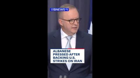 Albanese pressed over support for US strikes on Iran 9 News Australia