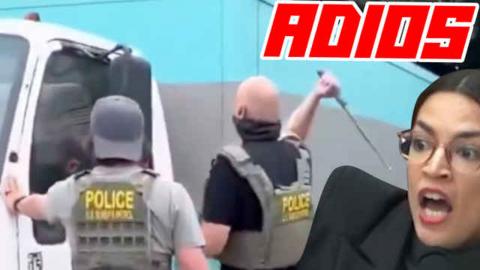 Police Rough Up & Arrest Idiot Leftist Obstructing ICE