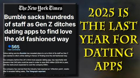 Dating apps IMPLODE, stocks down 92%, users flee the platform. The end is near