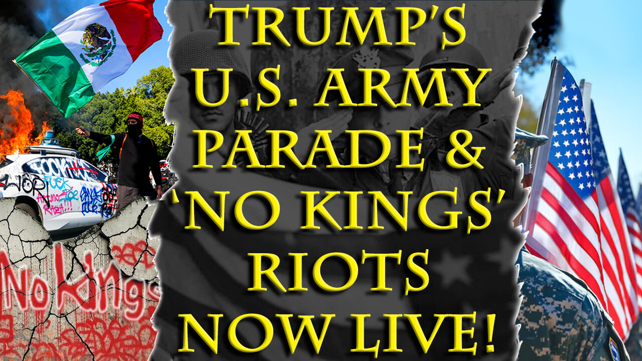 Trump's Army Celebration & America's Protests / Riots as darkness arrives